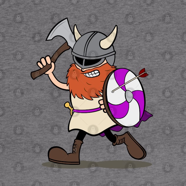 Viking Berserker Cartoon (Player 6 / pink version) by Koyaanisqatsian